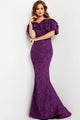 Jovani 23847 - Off-Shoulder Floral Evening Dress - Prom