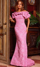 Jovani 23847 - Off-Shoulder Floral Evening Dress - Prom