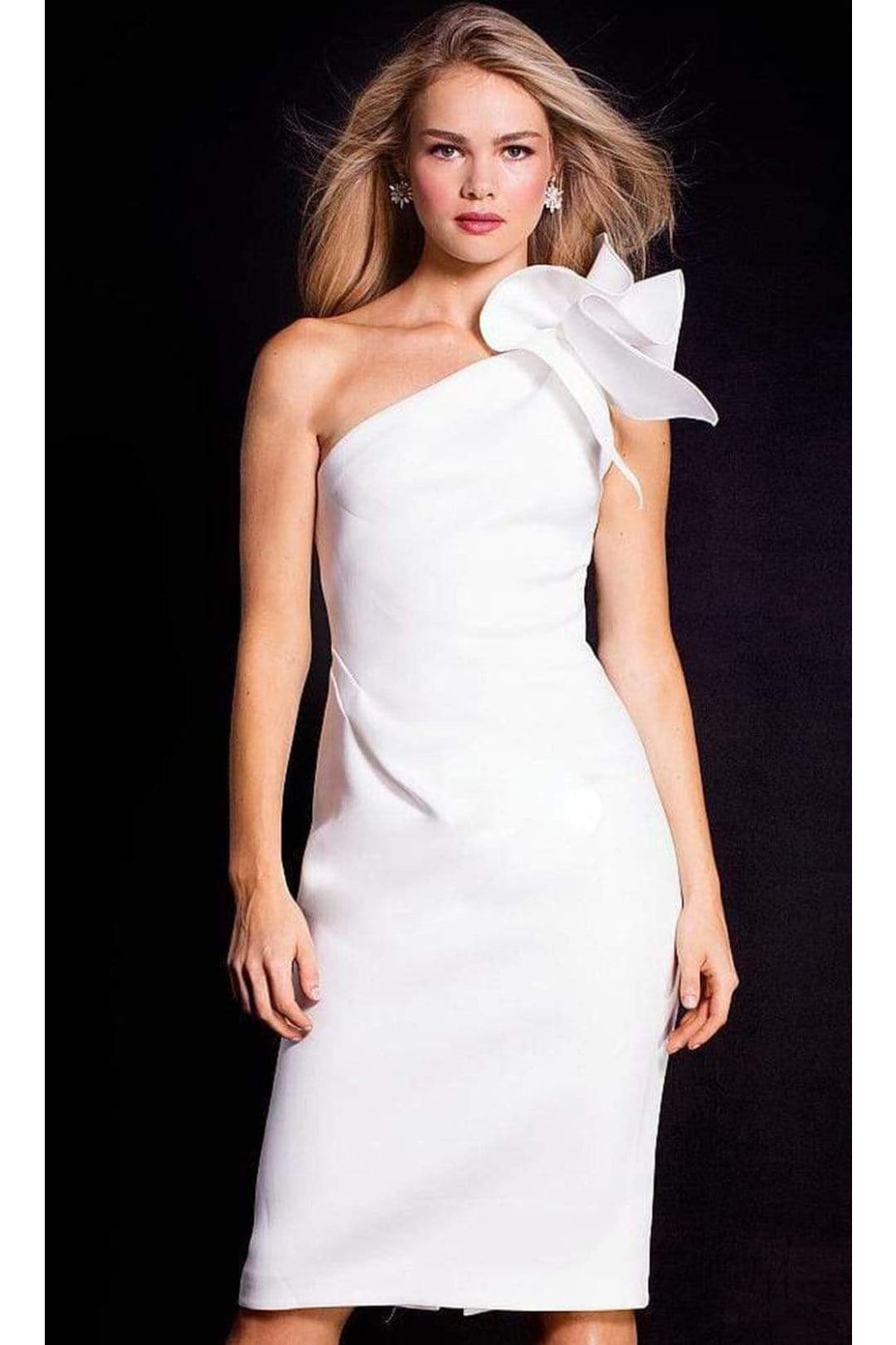 Jovani 23886 - Playful Ruffled One-Shoulder Cocktail Dress - Prom