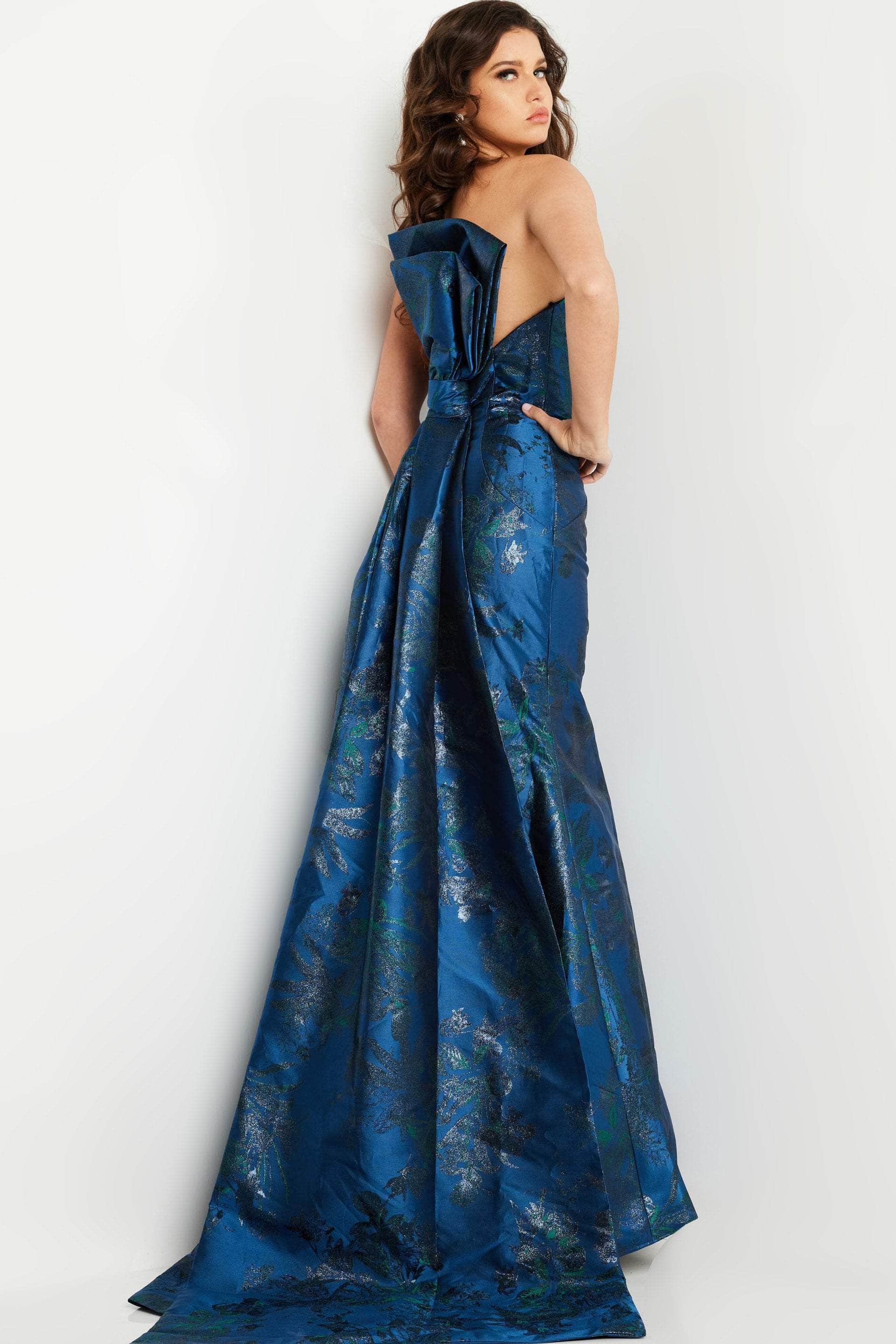 Jovani 23898 - Strapless Evening Gown with Bow Accent - Prom