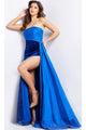 Jovani 23947 - Pleat Bodice Evening Dress with Slit - Prom