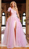 Jovani 23951 - Stunning Floral Embroidered Tulle Asymmetric Dress - Prom