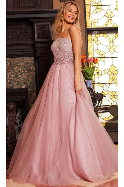 Jovani 24051 - Beaded Asymmetric Neck Ballgown - Prom