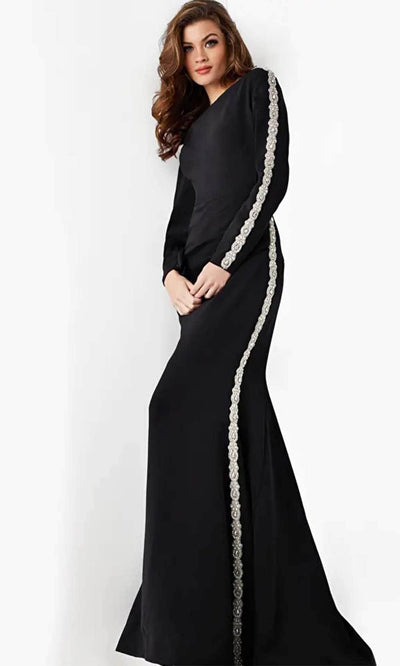 Jovani 24191 - Long Sleeve Embellished Evening Dress - Prom
