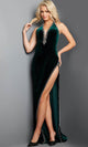 Jovani 24252 - Velvet Prom Dress with Beaded Accents - Prom