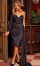 Jovani 24264 - Beaded Cocktail Dress with One Sleeve - Prom
