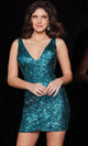 Jovani 24525 Sequin Sheath Short Dress for Homecoming and Prom - Prom