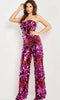 Jovani 24527 Off-Shoulder Beaded Pantsuit. - Prom