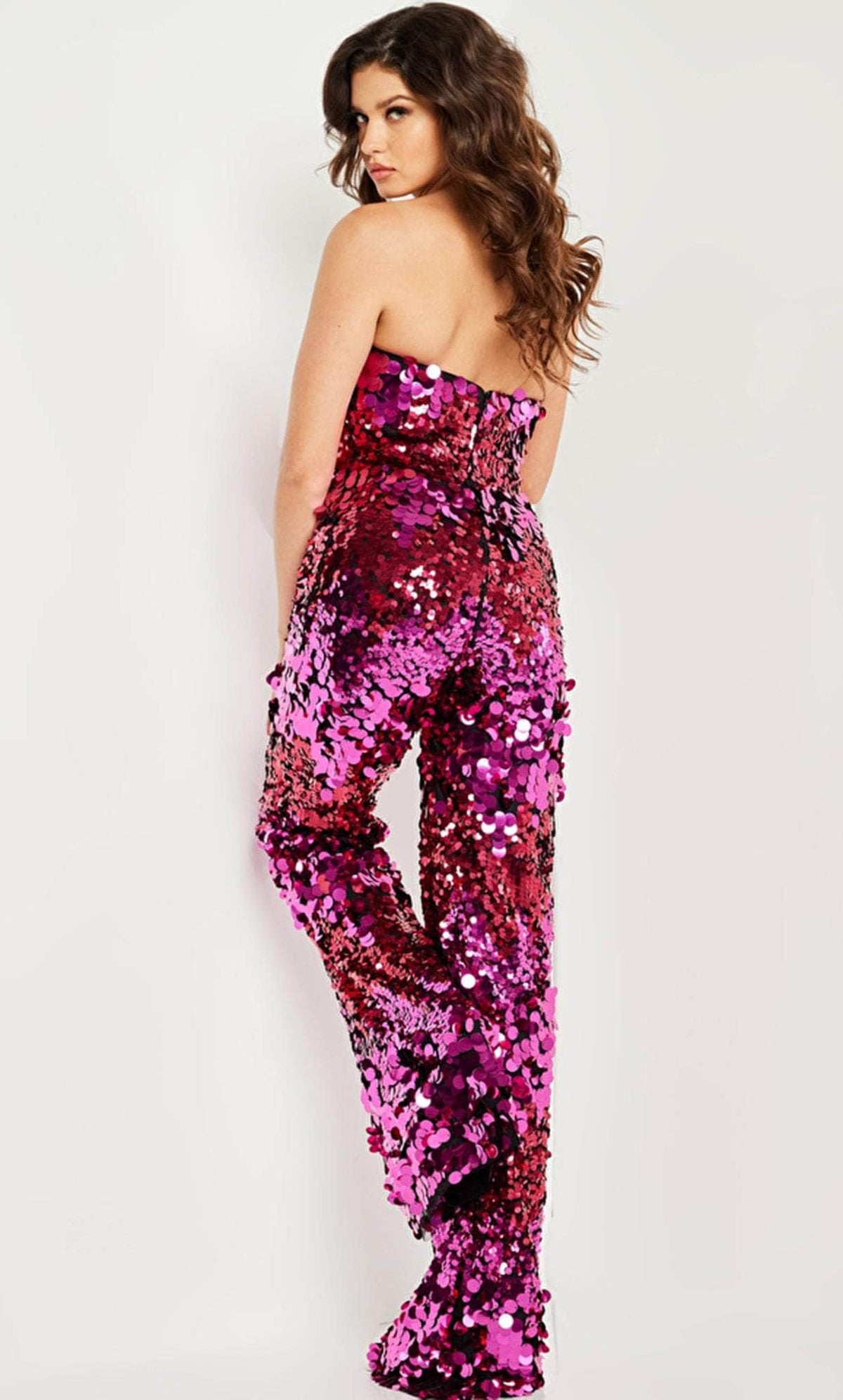 Jovani 24527 Off-Shoulder Beaded Pantsuit. - Prom