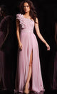 Jovani 24609 - Ruffled Shoulder Evening Gown - Prom
