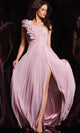 Jovani 24609 - Ruffled Shoulder Evening Gown - Prom