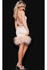 Jovani 25662 Satin Homecoming Dress with Feathers - Prom