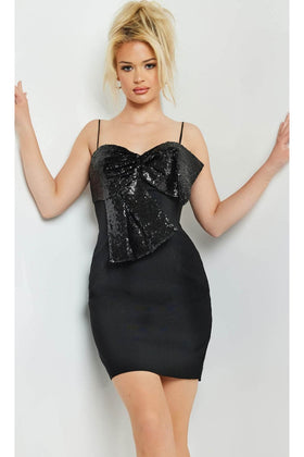 Jovani 25744 Cocktail Dress with Sequin Ornate Bow