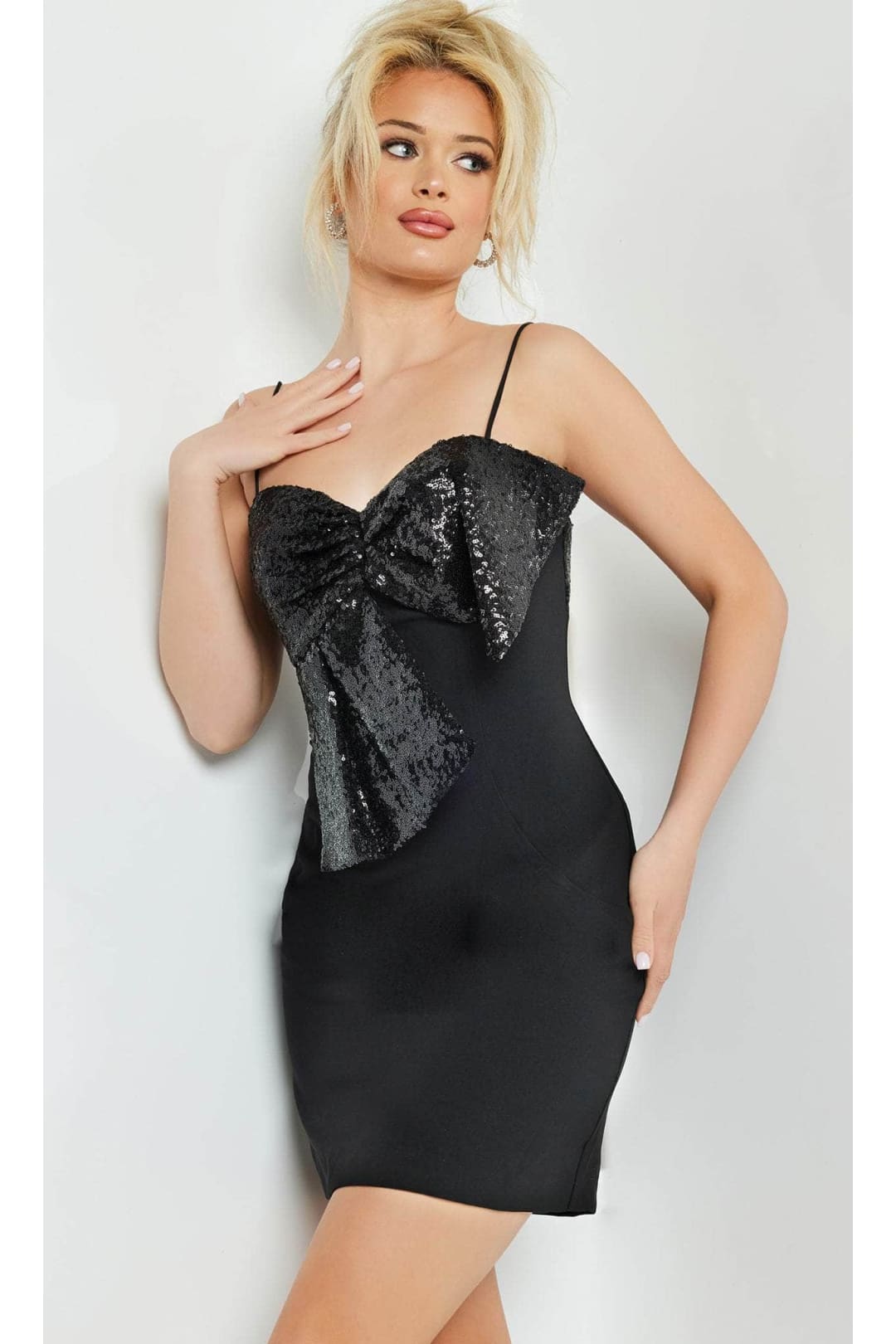 Jovani 25744 Cocktail Dress with Sequin Ornate Bow - Prom