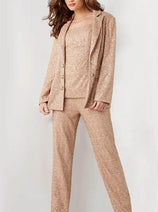 Jovani 25773 - Sequin Embellished Long Sleeve Pantsuit