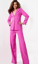 Jovani 25834 - Long Sleeve Bone Structured Pantsuit - Prom