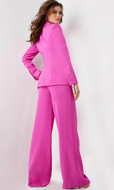 Jovani 25834 - Long Sleeve Bone Structured Pantsuit - Prom