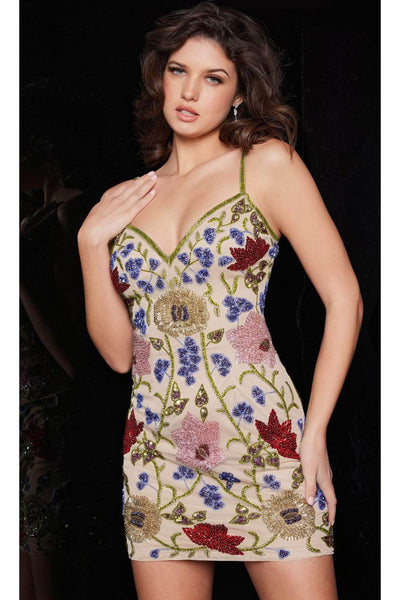 Jovani 25855 - Chic Sleeveless Cocktail Dress with Lace-Up Back - Prom