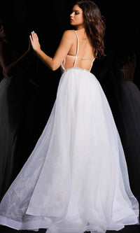 Jovani 25990 - Stunning Beaded Prom Dress with Flowing Overskirt - Prom