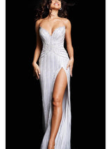 Jovani 26017 - Corset Bodice A-line Train Dress