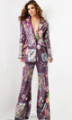 Jovani 26034 - Sequin Embellished Deep V-Neck Pantsuit - Prom