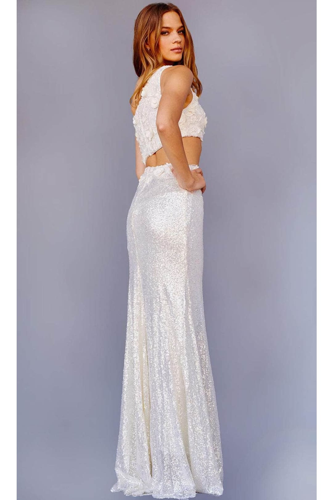 Jovani 26058 - Beaded Illusion Prom Gown - Prom