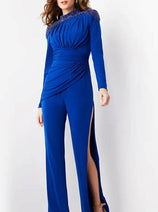 Jovani 26080 - Beaded High Neck Jumpsuit