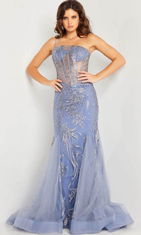 Jovani 26112 Prom Dress Sparkling Illusion Corset Evening Gown