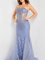 Jovani 26112 Prom Dress Sparkling Illusion Corset Evening Gown