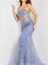 Jovani 26112 Prom Dress Sparkling Illusion Corset Evening Gown