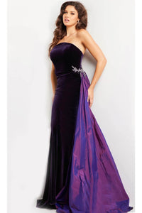 Jovani 26116 - Mermaid Prom Dress in Velvet - Prom