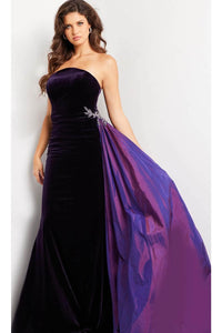 Jovani 26116 - Mermaid Prom Dress in Velvet - Prom