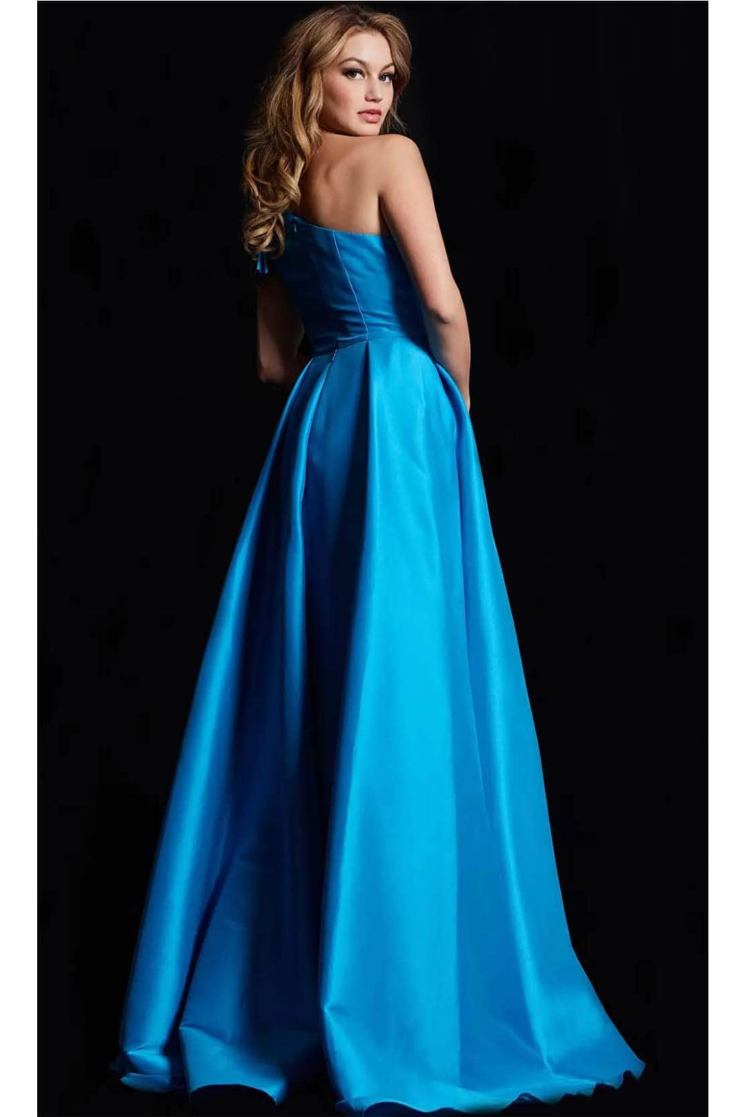 Jovani 26146 - Bow Accented One-Shoulder Prom Gown - Prom