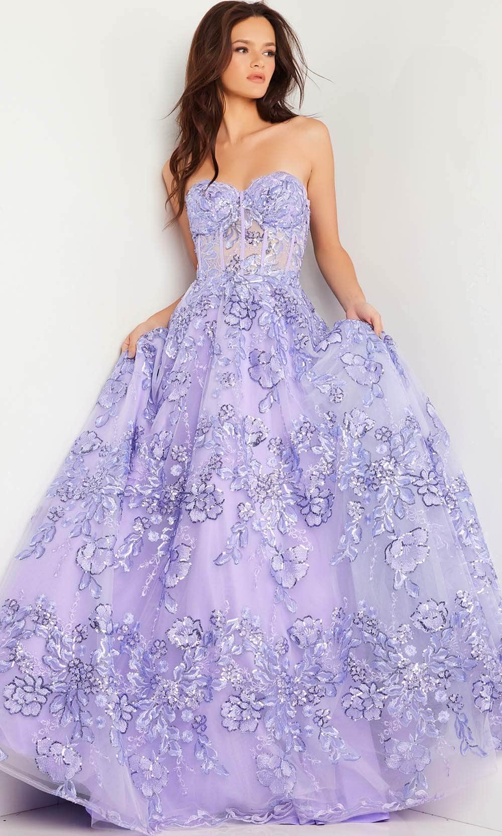 Jovani 26223 - Floral Illusion Ballgown - Prom