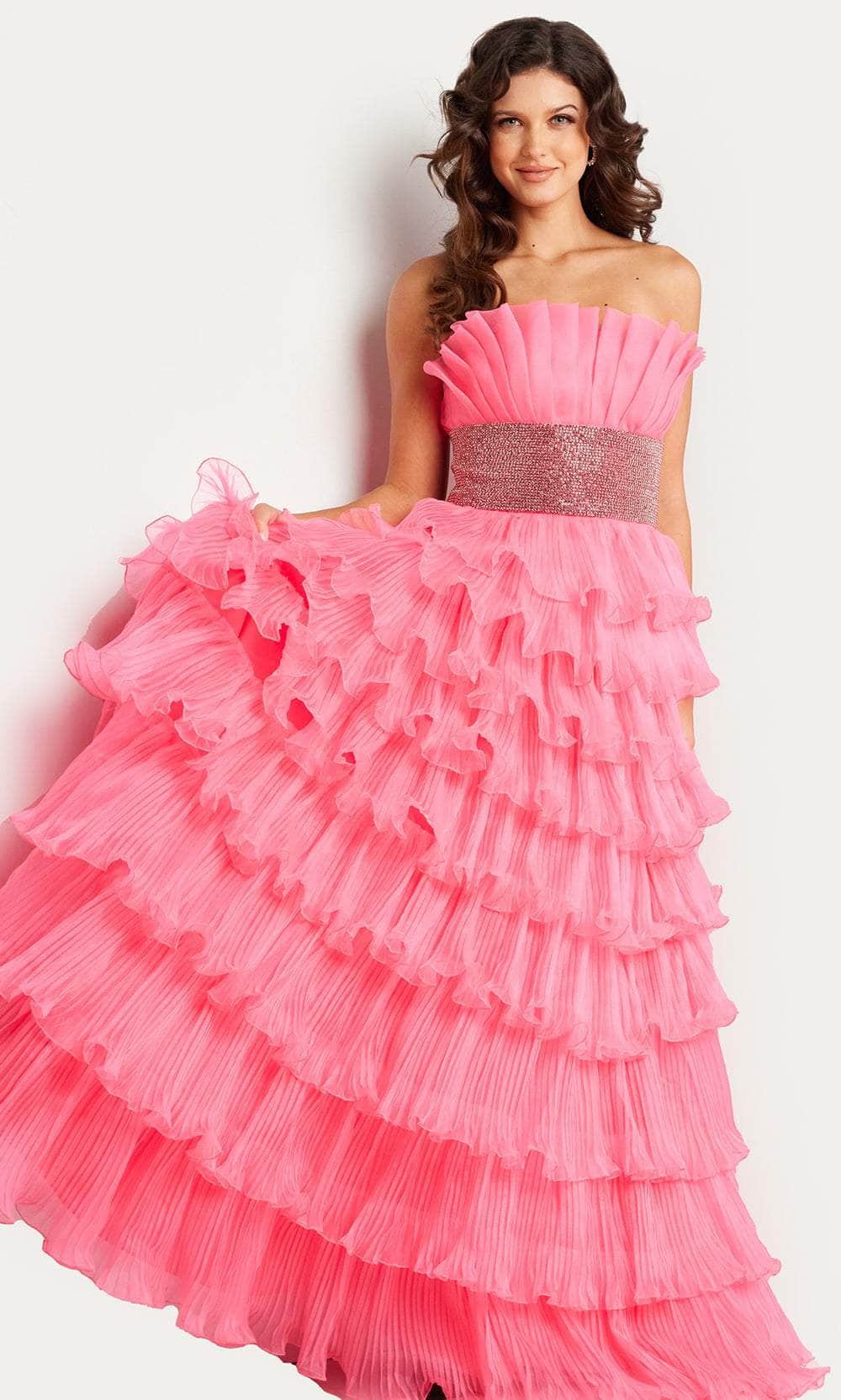 Jovani 26314 - Embellished Waist A-Line Prom Dress - Prom