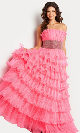 Embellished Waist A-Line Prom Dress by Jovani