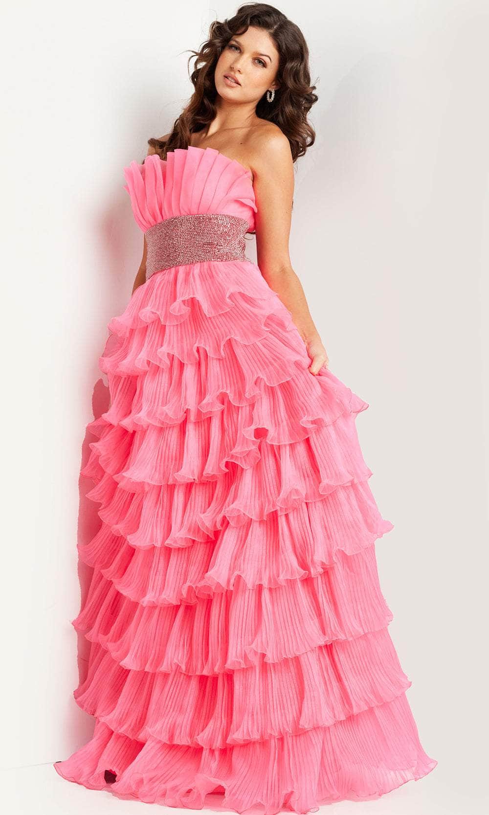 Jovani 26314 - Embellished Waist A-Line Prom Dress - Prom