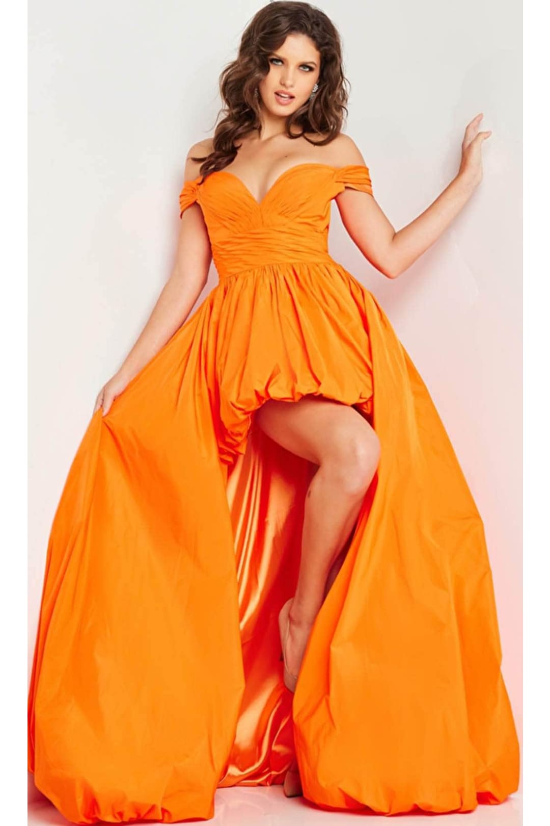 Jovani 27804 - Off-Shoulder Taffeta A-Line Gown - Prom