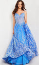Jovani 29072 - Floral Corset-Detail A-Line Dress - Prom