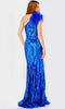 Jovani 32596 - Dazzling Sequined Dress with Feathered Shoulders - Prom