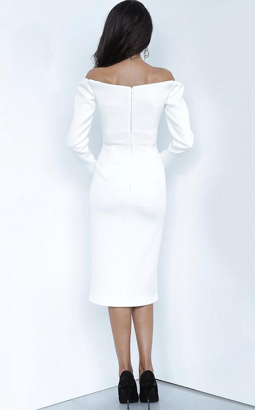 Jovani 3570 - Long Sleeve Dress with Off-Shoulder Design - Prom