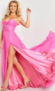 Jovani 36461 - Metallic Pleated A-Line Prom Dress - Prom