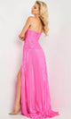 Jovani 36461 - Metallic Pleated A-Line Prom Dress - Prom