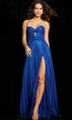 Jovani 36461 - Metallic Pleated A-Line Prom Dress - Prom