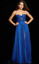 Jovani 36461 - Metallic Pleated A-Line Prom Dress - Prom