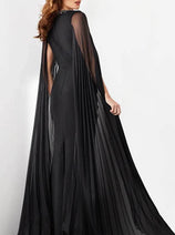 Jovani 36473 - Plunging V-Neck Prom Dress with Rhinestone Embellishments