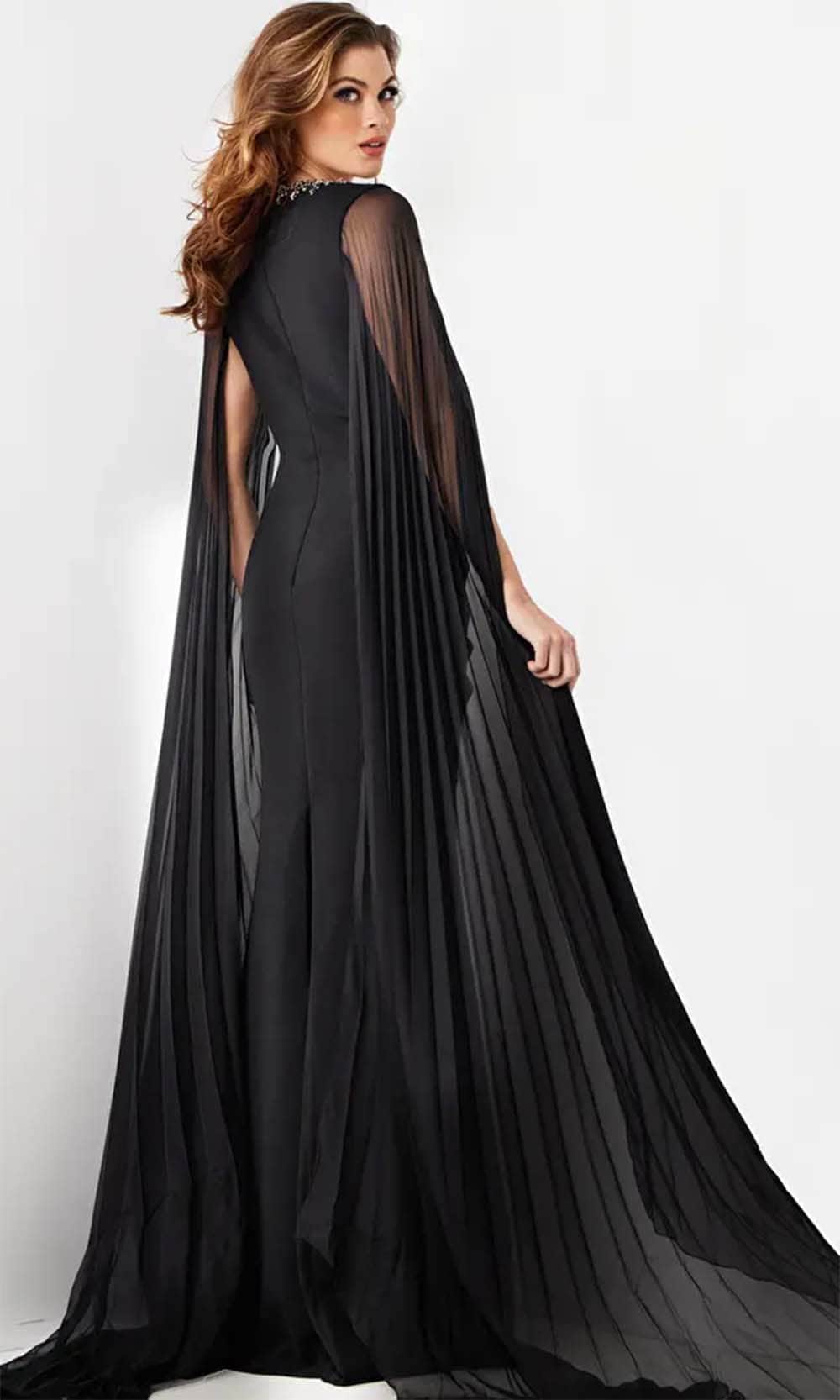 Jovani 36473 - Plunging V-Neck Prom Dress with Rhinestone Embellishments - Prom