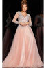 Jovani 36533 Breathtaking Sheer Embellished A-Line Gown - Prom