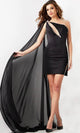 Jovani 36546 - One Shoulder Cocktail Dress Adorned with Rhinestone Accents - Prom