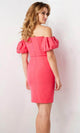 Jovani 36563 - Stylish Puff Sleeve Tulip Hem Cocktail Dress - Prom